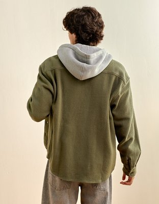AE Relaxed Fit Hooded Flannel
