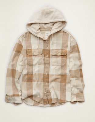 AE Relaxed Fit Hooded Flannel