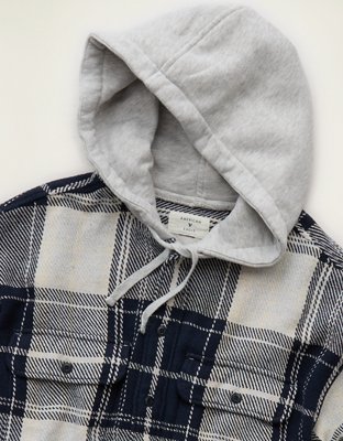 AE Relaxed Fit Hooded Flannel