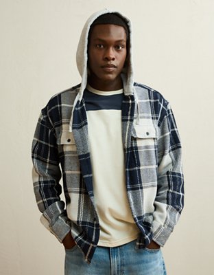 AE Relaxed Fit Hooded Flannel