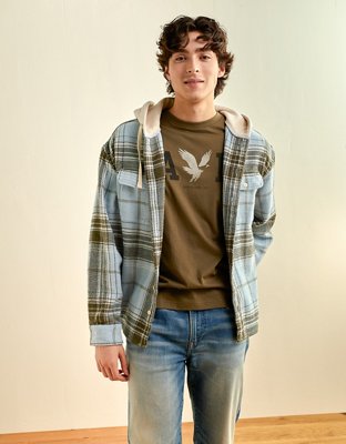 AE Relaxed Fit Hoodie Flannel
