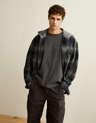 AE Relaxed Fit Hooded Flannel