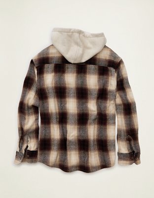 AE Relaxed Fit Hooded Flannel