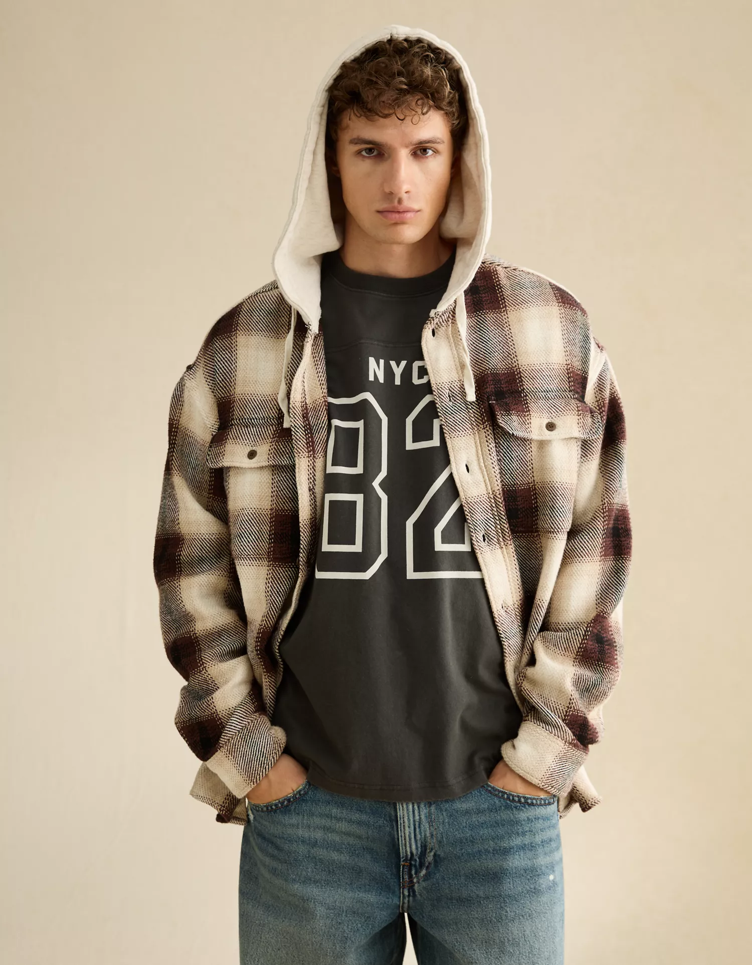 AE Relaxed Fit Hooded Flannel - thumbnail 7