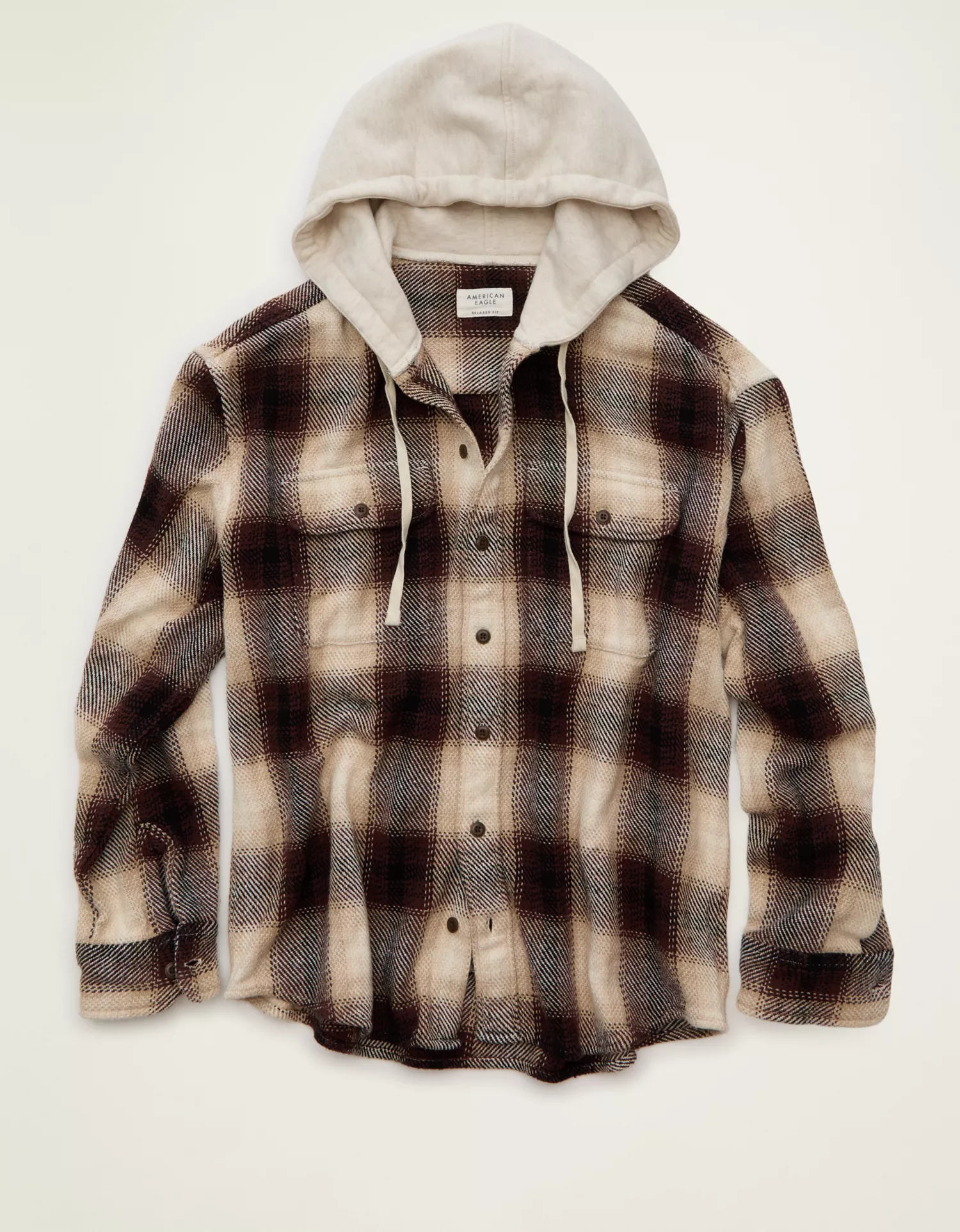 AE Relaxed Fit Hooded Flannel - thumbnail 3
