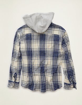AE Relaxed Fit Hooded Flannel