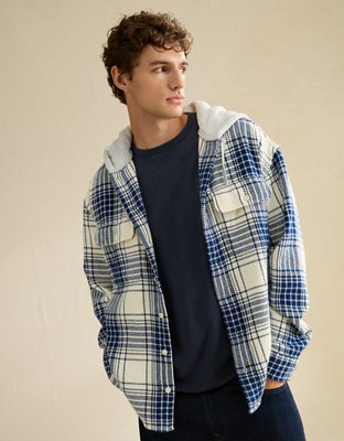 AE Flannel con Capucha de Fit Relajado