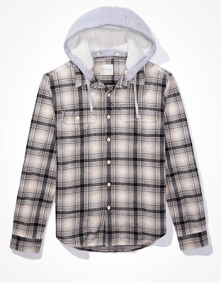 flannel on hoodie