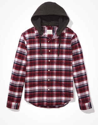 flannel hoodie american eagle