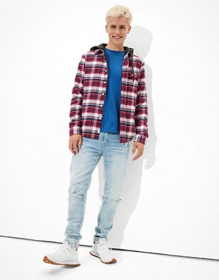 American Eagle - Spring's most valuable layers: ultra soft hooded flannels,  perfect for throwing over tees and tanks:   soft-flannel-hoodie/2153_5516_700?&cid