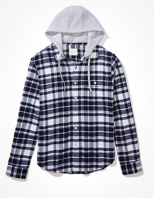 American eagle flannel hoodie new arrivals