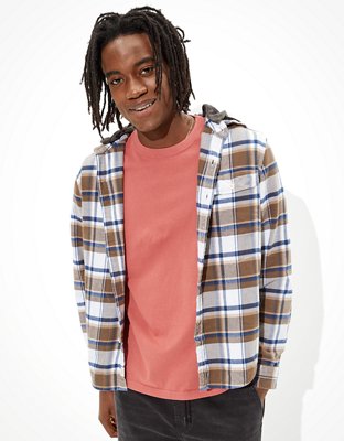 American Eagle - Spring's most valuable layers: ultra soft hooded flannels,  perfect for throwing over tees and tanks:   soft-flannel-hoodie/2153_5516_700?&cid