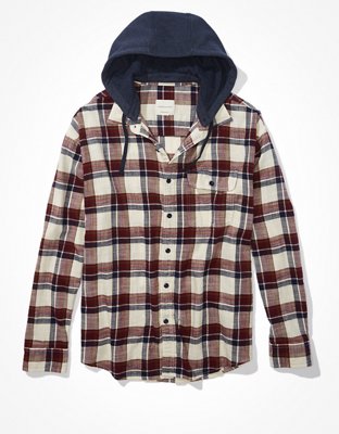 ae flannel hoodie