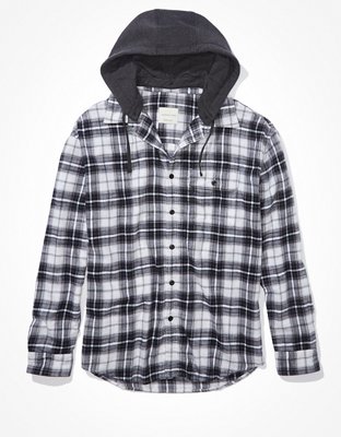 Flannel hoodie american eagle online