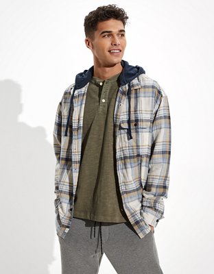 Hoodie and flannel men sale