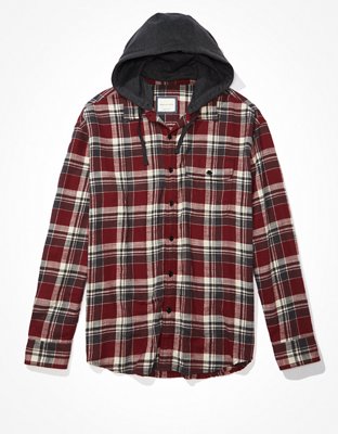 American eagle flannel hoodies hot sale