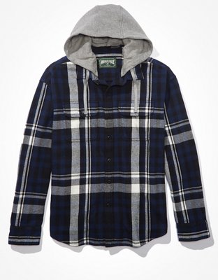 AE Super Soft Hooded Flannel Shirt