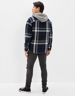 AE Super Soft Hooded Flannel Shirt