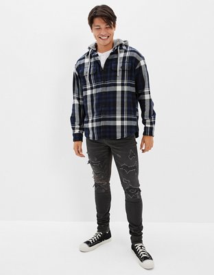 AE Super Soft Hooded Flannel Shirt