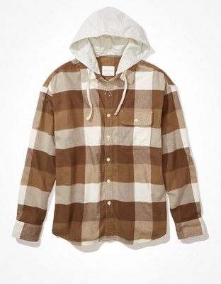 AE Super Soft Hooded Flannel Shirt
