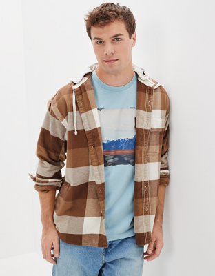 AE Super Soft Hooded Flannel Shirt