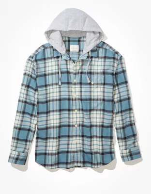 AE Super Soft Hooded Flannel Shirt
