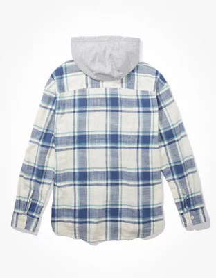 AE Super Soft Hooded Beach Flannel Shirt