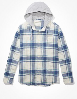 American eagle hooded discount flannel