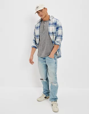AE Super Soft Hooded Beach Flannel Shirt