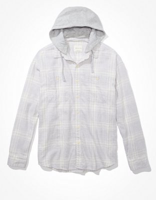 American eagle discount flannel hoodie women's