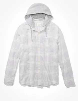 AE Super Soft Hooded Beach Flannel Shirt
