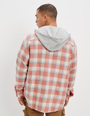 AE Super Soft Hooded Beach Flannel Shirt