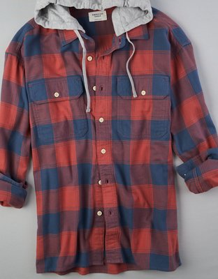 AE Hooded Flannel Shirt