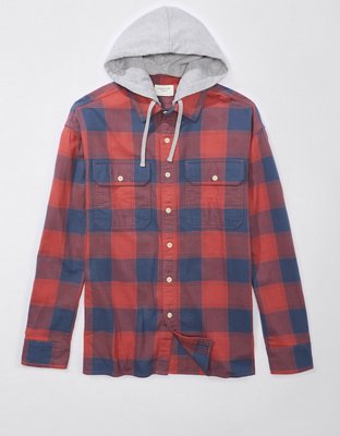 American eagle 2024 flannel hoodie