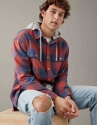 AE Hooded Flannel Shirt