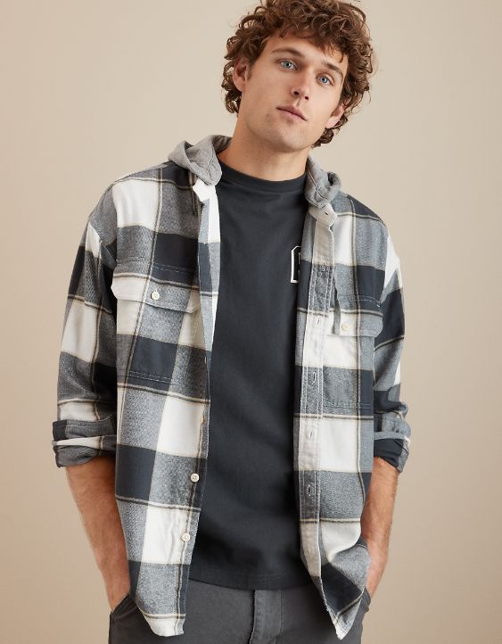 AE Hooded Flannel Shirt