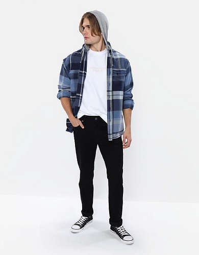 AE Super Soft Oversized Flannel Hoodie