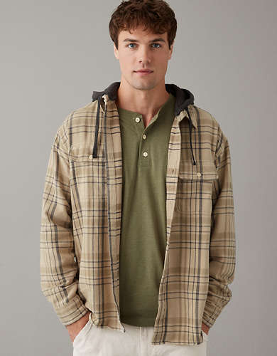 AE Super Soft Hooded Flannel Shirt