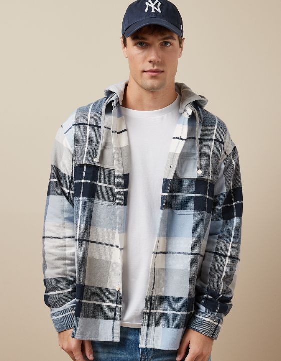 AE Hooded Flannel Shirt