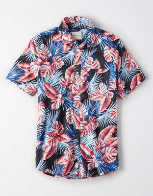 AE Short Sleeve Hawaiian Button Up Shirt