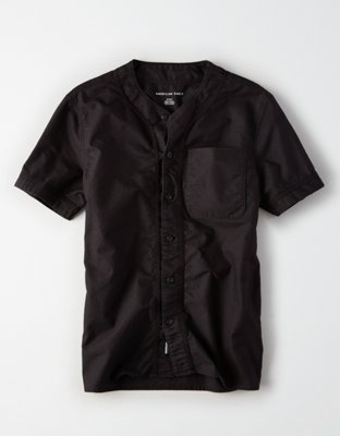 AE Short Sleeve Button Up Baseball Shirt