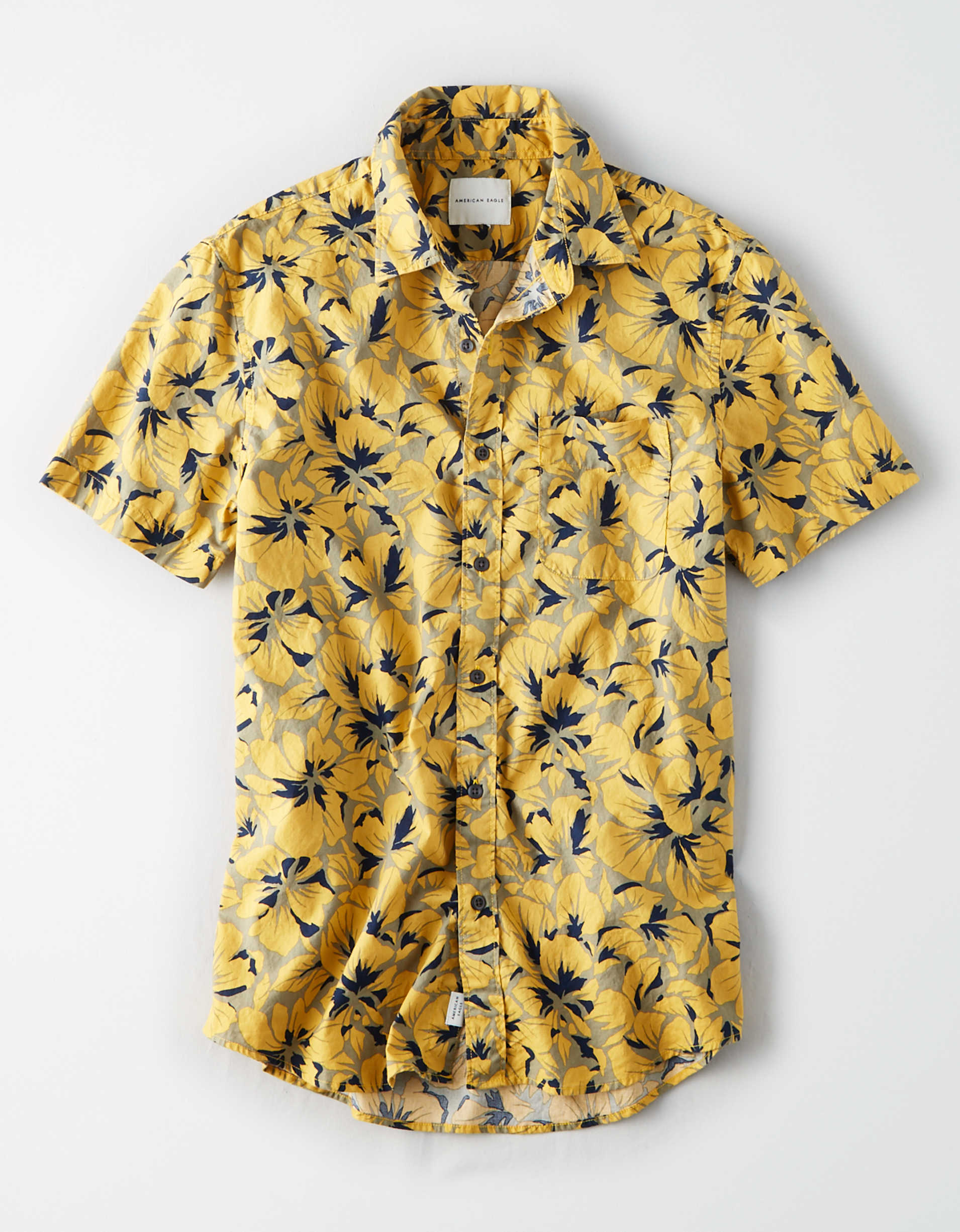 AE Short Sleeve Hawaiian Button Up Shirt