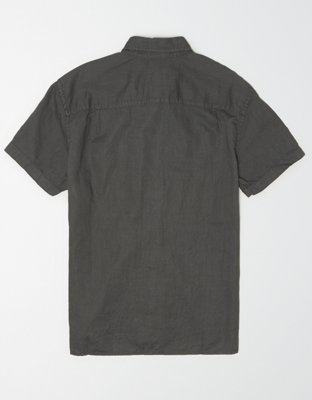 AE Linen Short-Sleeve Button-Up Shirt