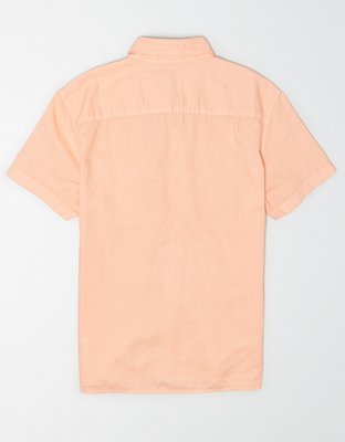 AE Linen Short-Sleeve Button-Up Shirt