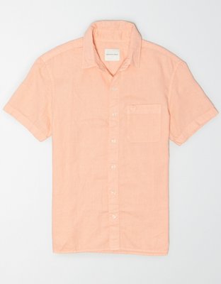 AE Linen Short-Sleeve Button-Up Shirt