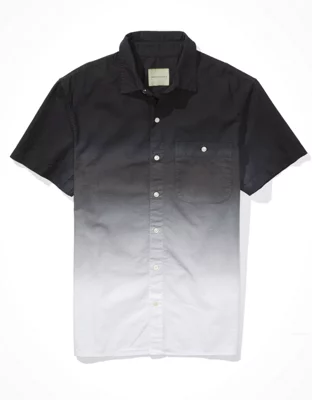 AE Dip-Dye Short-Sleeve Button-Up Shirt