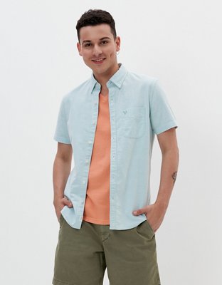 AE Short-Sleeve Everyday Oxford Button-Up Shirt