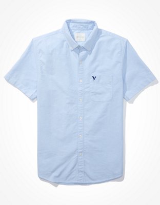 AE Short-Sleeve Everyday Oxford Button-Up Shirt