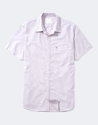 AE Short-Sleeve Everyday Oxford Button-Up Shirt
