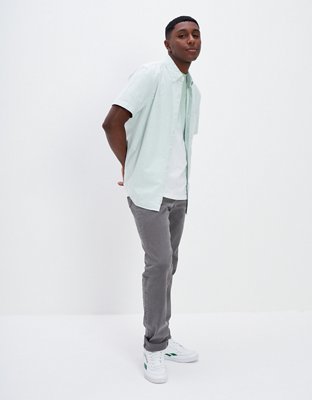 AE Short-Sleeve Everyday Oxford Button-Up Shirt